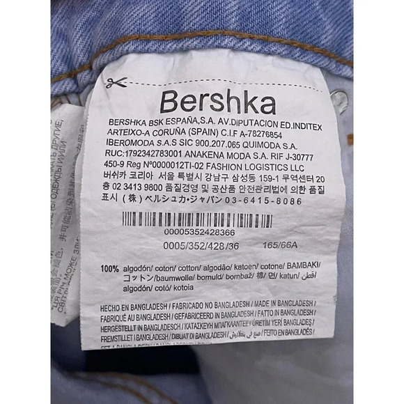 Bershka DENIM Womens Cotton Tapered Leg Mom Jeans Sz 4 - Picture 13 of 15
